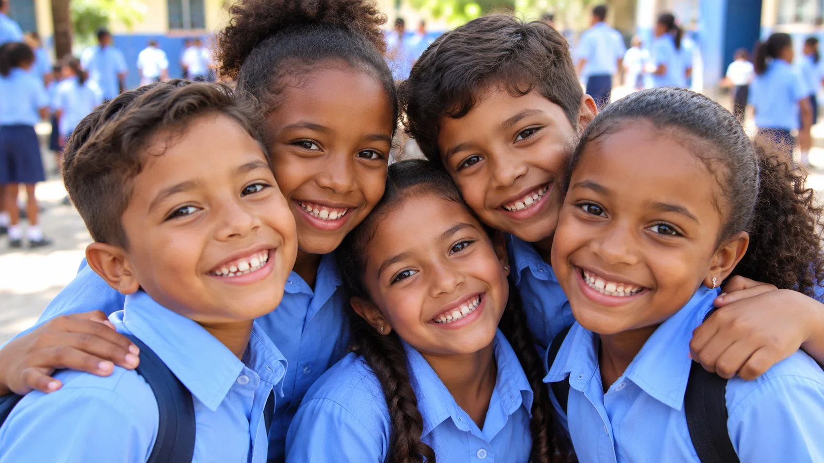 Estudiantes participando en una actividad escolar